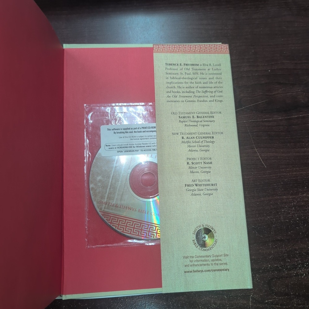 Jeremiah Smyth & Helwys Bible Commentary Terence E Fretheim Hardcover with CD - Picture 3 of 4